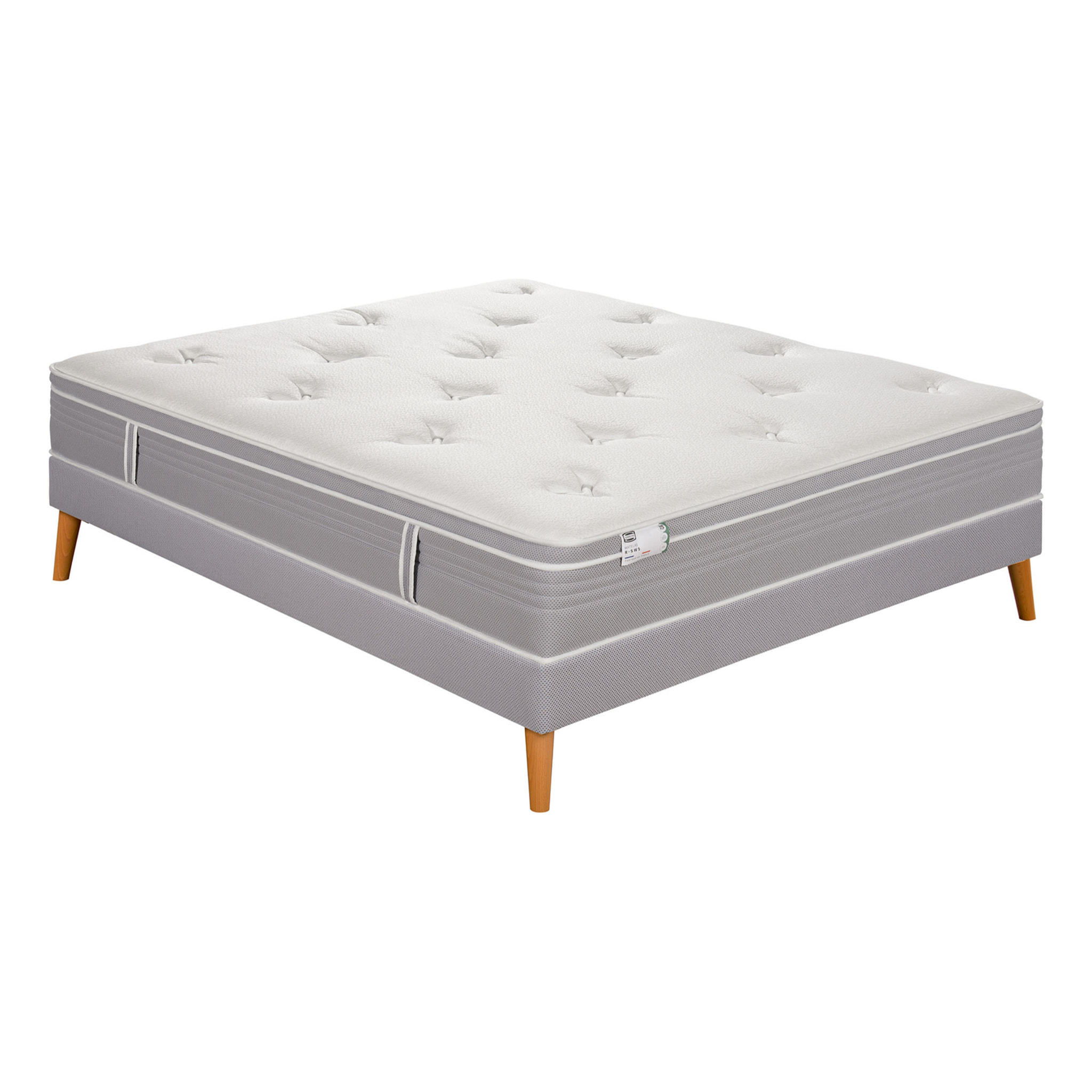 Ensemble LE VISIONNAIRE, matelas H27 ressorts ensachés, ferme, sommier