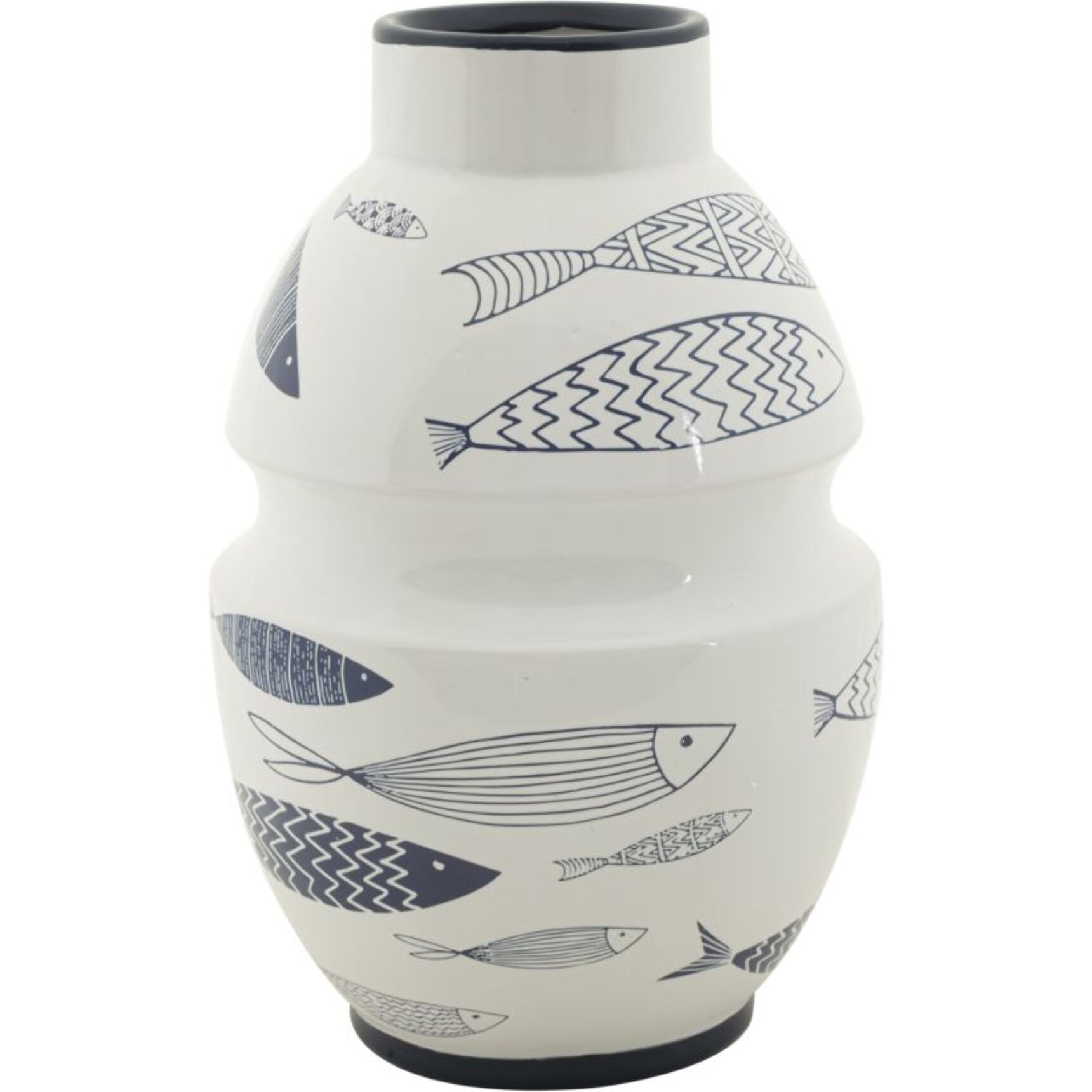 VASO CERAMICA FISH CM Ø 21X31