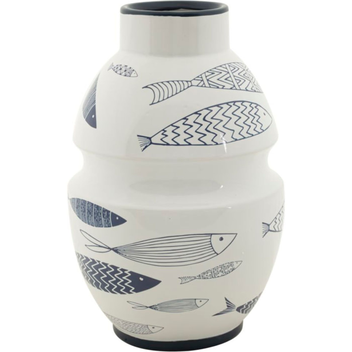 VASO CERAMICA FISH CM Ø 21X31