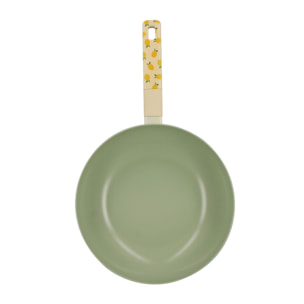 Wok 28cm en aluminium citron - tous feux CITRON