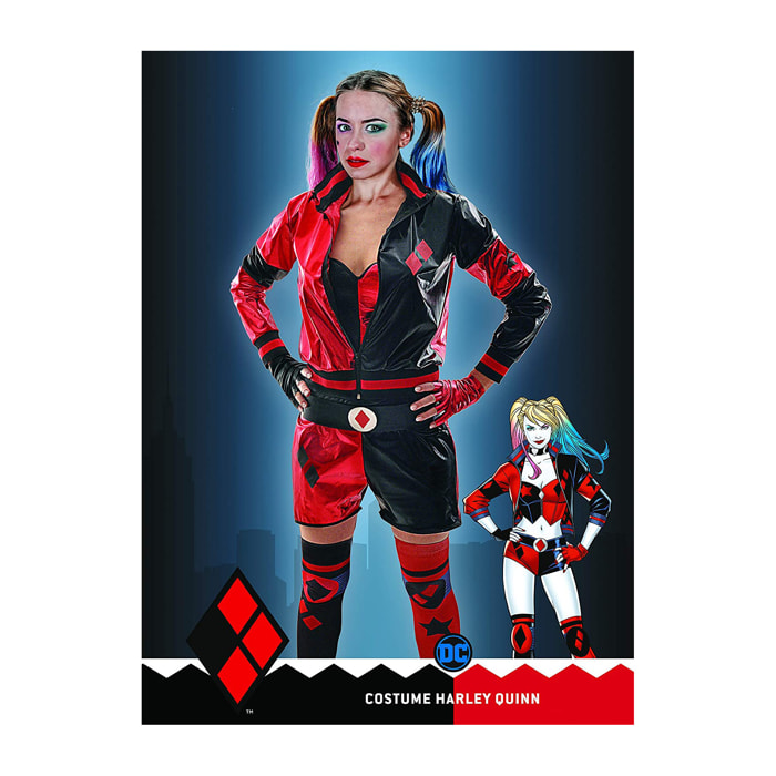 Costume Completo Harley Quinn Prodotto Originale Dc Comics Ragazza