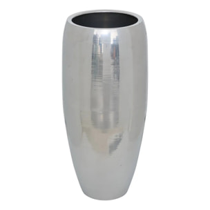 2 Caches-pot Reso en Acier 33x33x70cm Argent