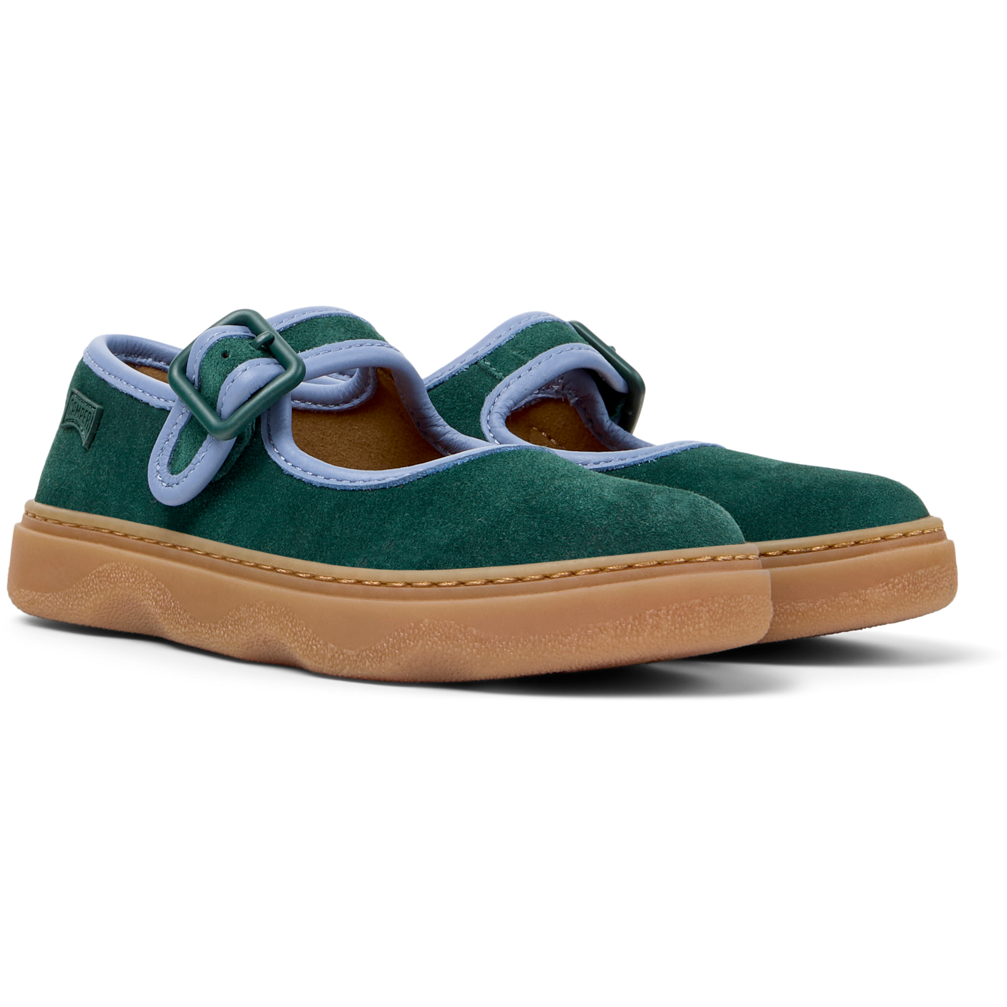 Ballerine - CAMPER Kiddo - Verde - Pelle scamosciata