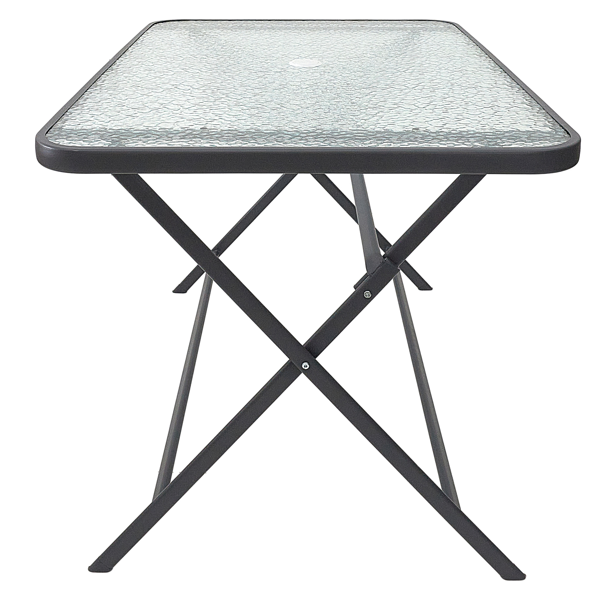 Table Verre Trempe Formentera Gris 110x70cm