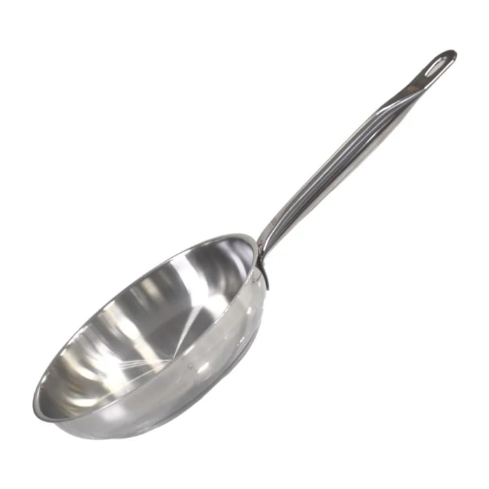 Poêle à frire 24 cm en inox 18/10 sans revêtement de 1,7 litres Elo Profi Therm