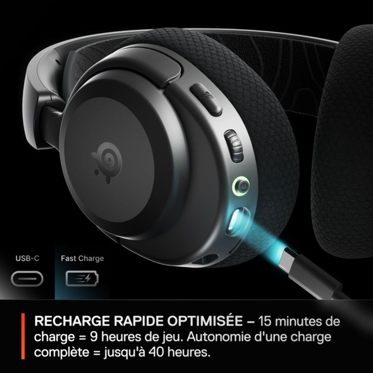 Casque gamer STEELSERIES Arctis Nova 3PW Noir