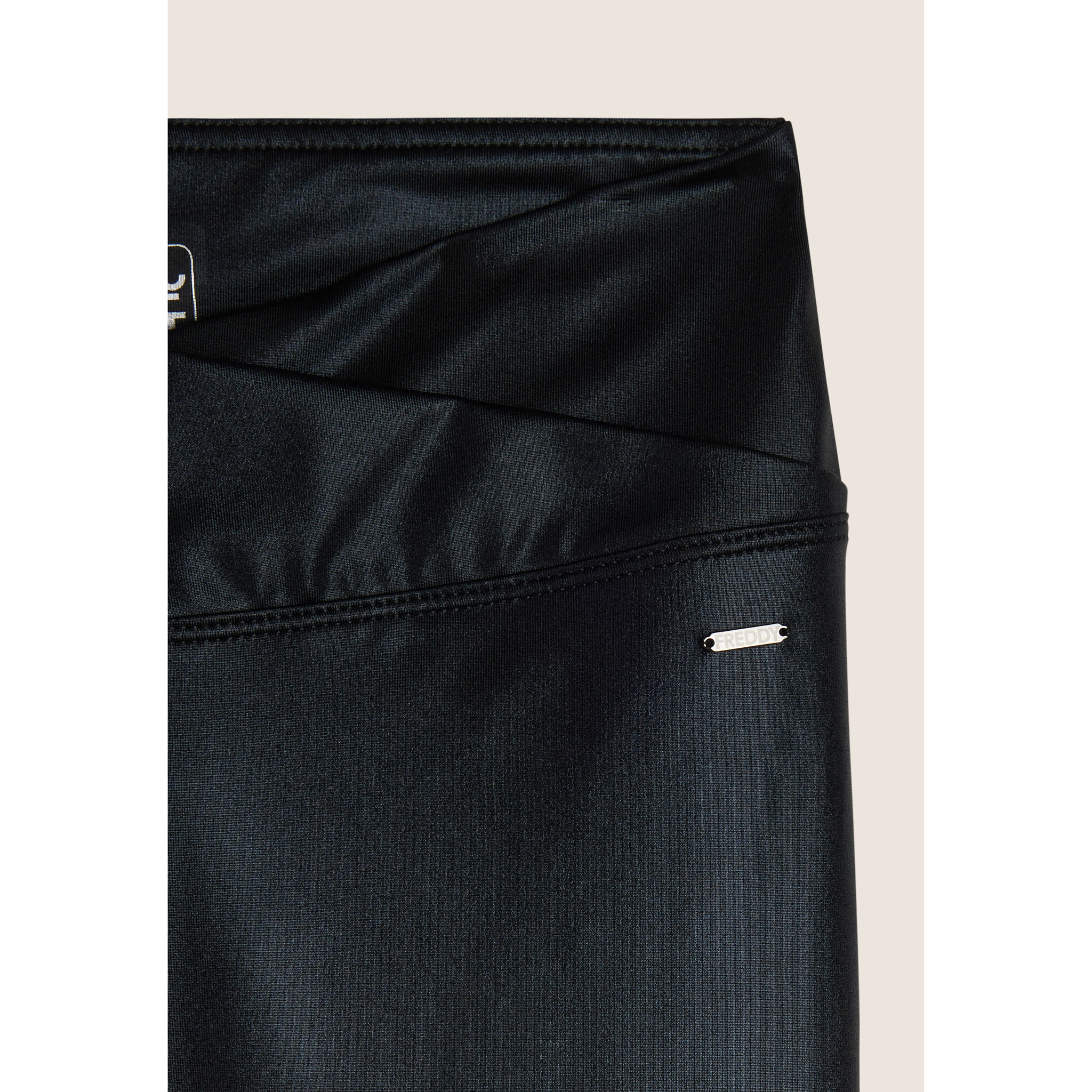 Leggings Vita Regular 7/8 in Jersey Coated Wet Effect