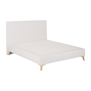 Lit rembourré en lin blanc pour les matelas en différentes tailles