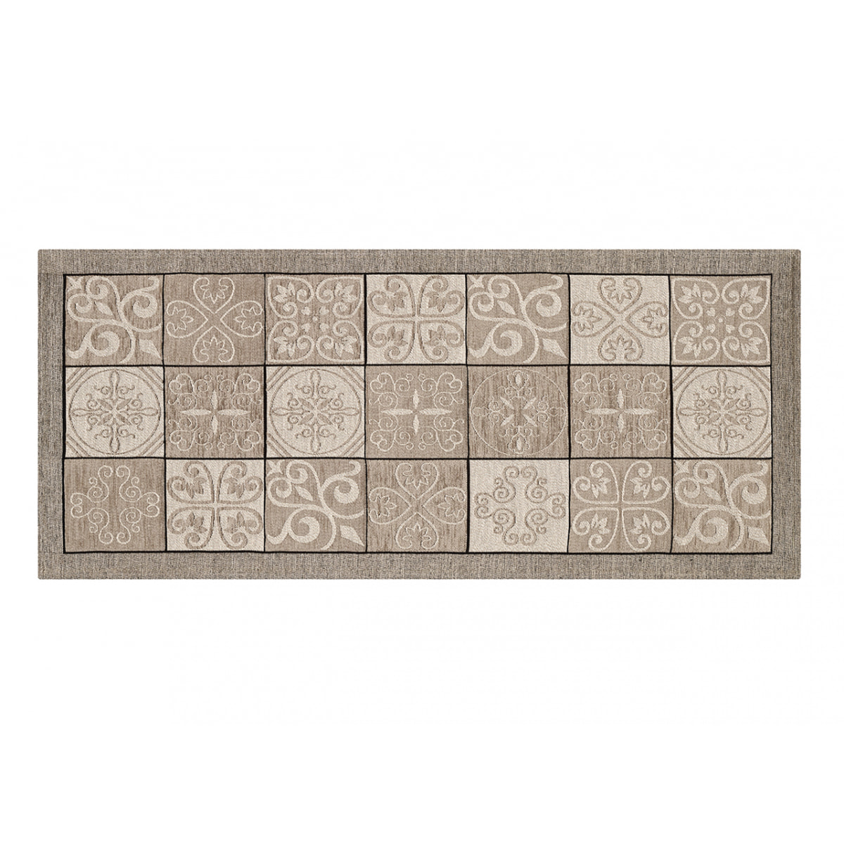 Tappeto Camera Cucina e Bagno Maiolica Tortora