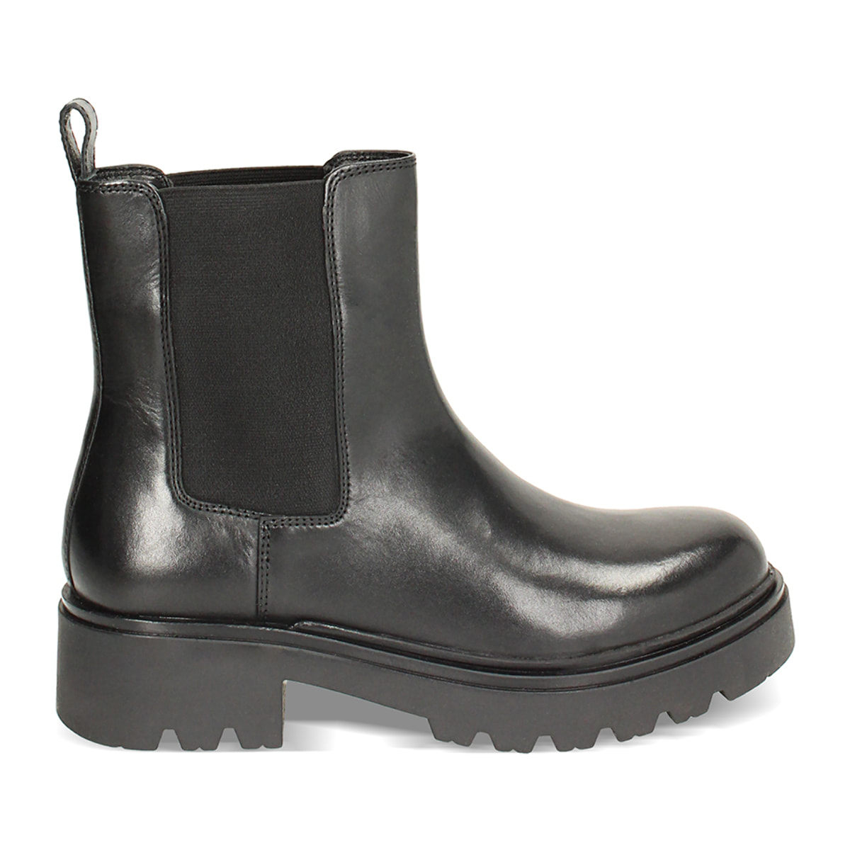 Botines chelsea negros de cuero