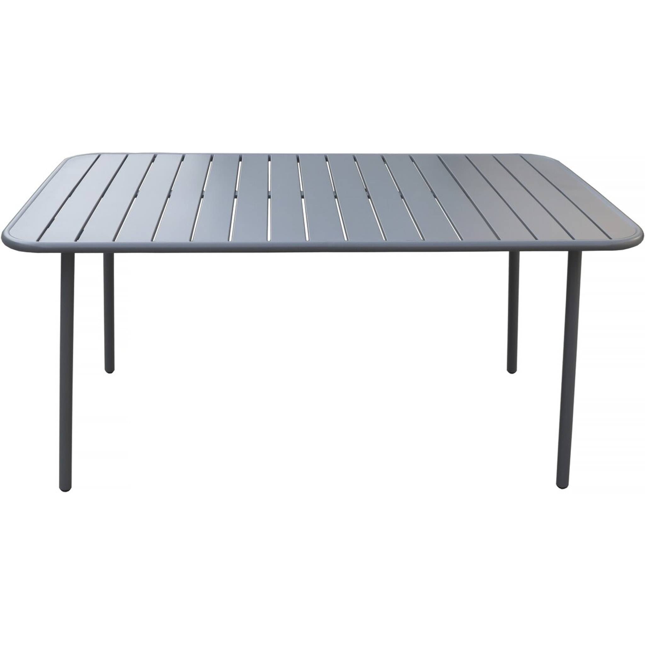 Table jardin en métal "Bilbao" - 150 x 90 x 71 cm - Gris