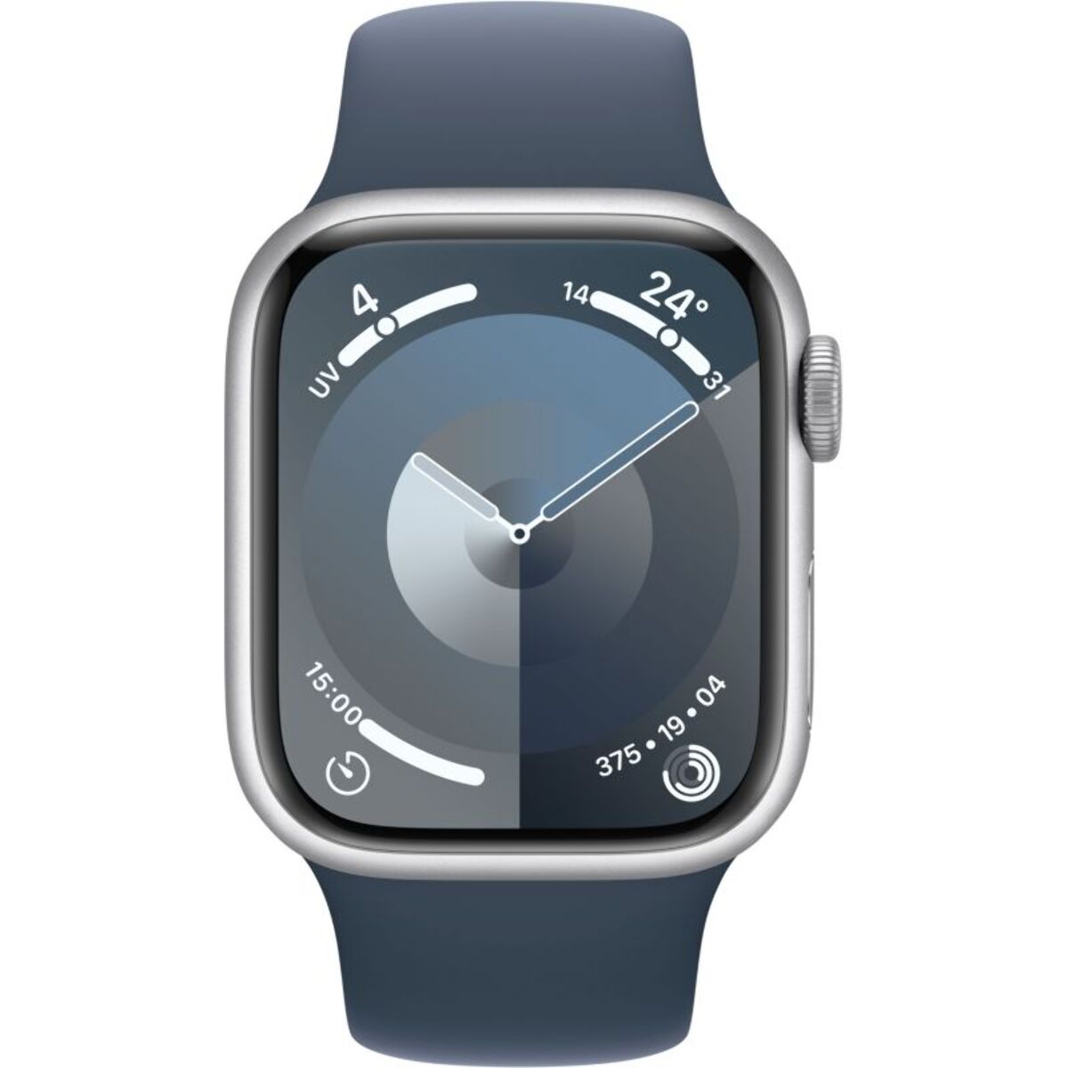 Montre connectée APPLE WATCH Serie 9 Cellular 41mm Aluminium/Argent Bleu Orage S/M