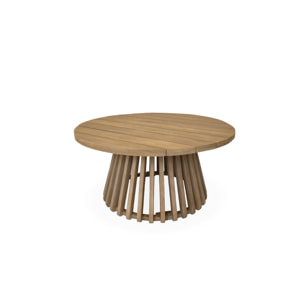 Table basse de jardin ronde en bois d'acacia. intérieur/extérieur Ø80cm