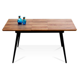 Mesa de comedor extensible Branch Nogal - Negro