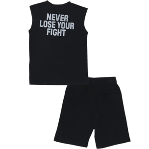 Conjunto niño camiseta sin mangas Fight Fluo y bermudas