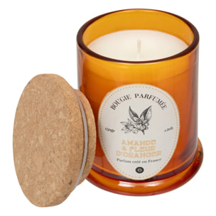 Bougie parfumée Hapo 150g pot en verre avec couvercle amande