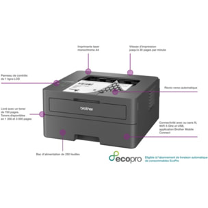 Imprimante laser BROTHER HL-L2400DWE éligible à EcoPro