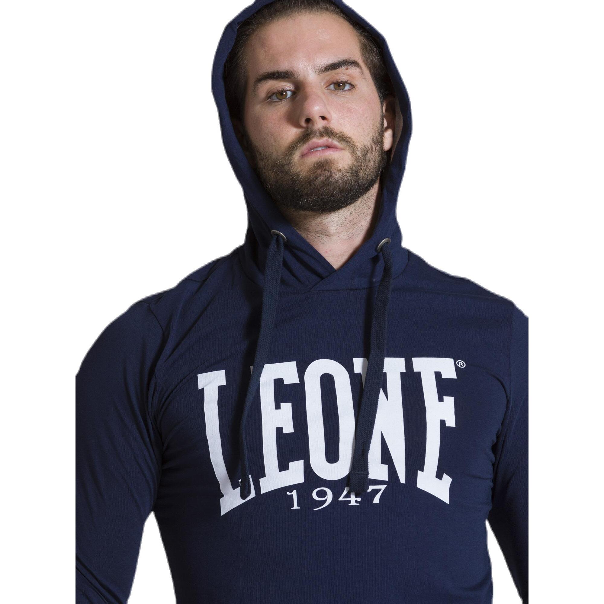 T-shirt da uomo con cappuccio maniche lunghe Leone 1947 Apparel
