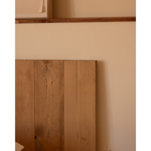 Cabecero de madera maciza en tono roble oscuro de varias medidas