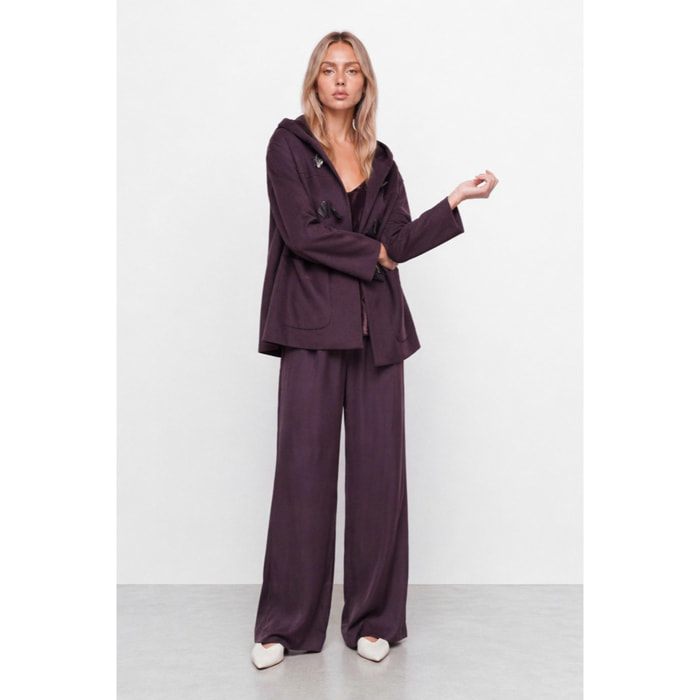 Kocca - Cappotto da donna in lana con cappuccio e alamari Donna