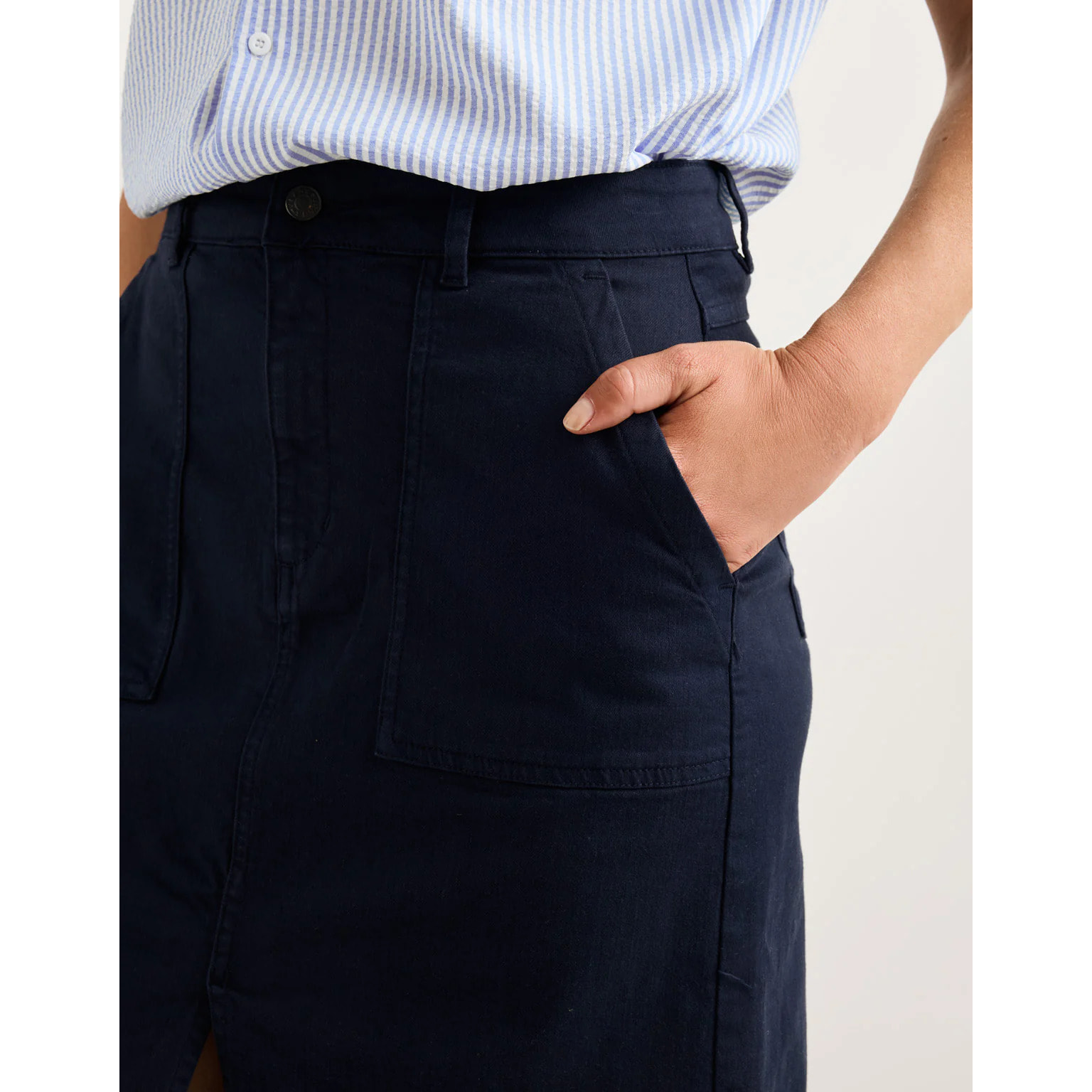 Falda Midi Azul Marino - Dresling