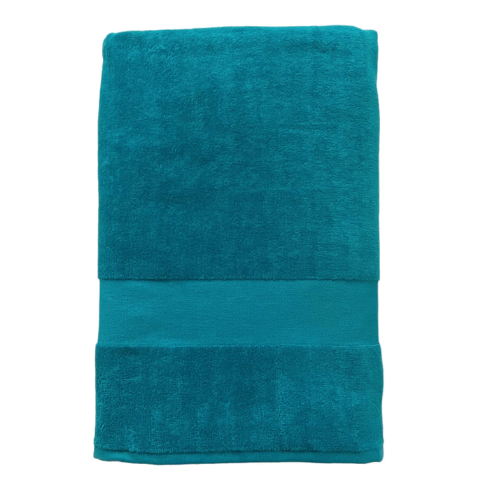 Serviette de bain L éponge velours unie - Classy Lake - 500g/m²