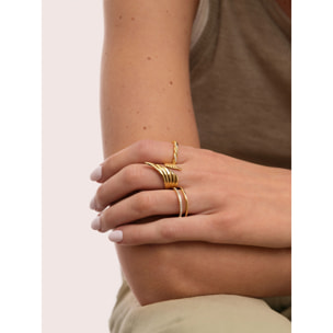 Anillo Dove Acero Baño Oro