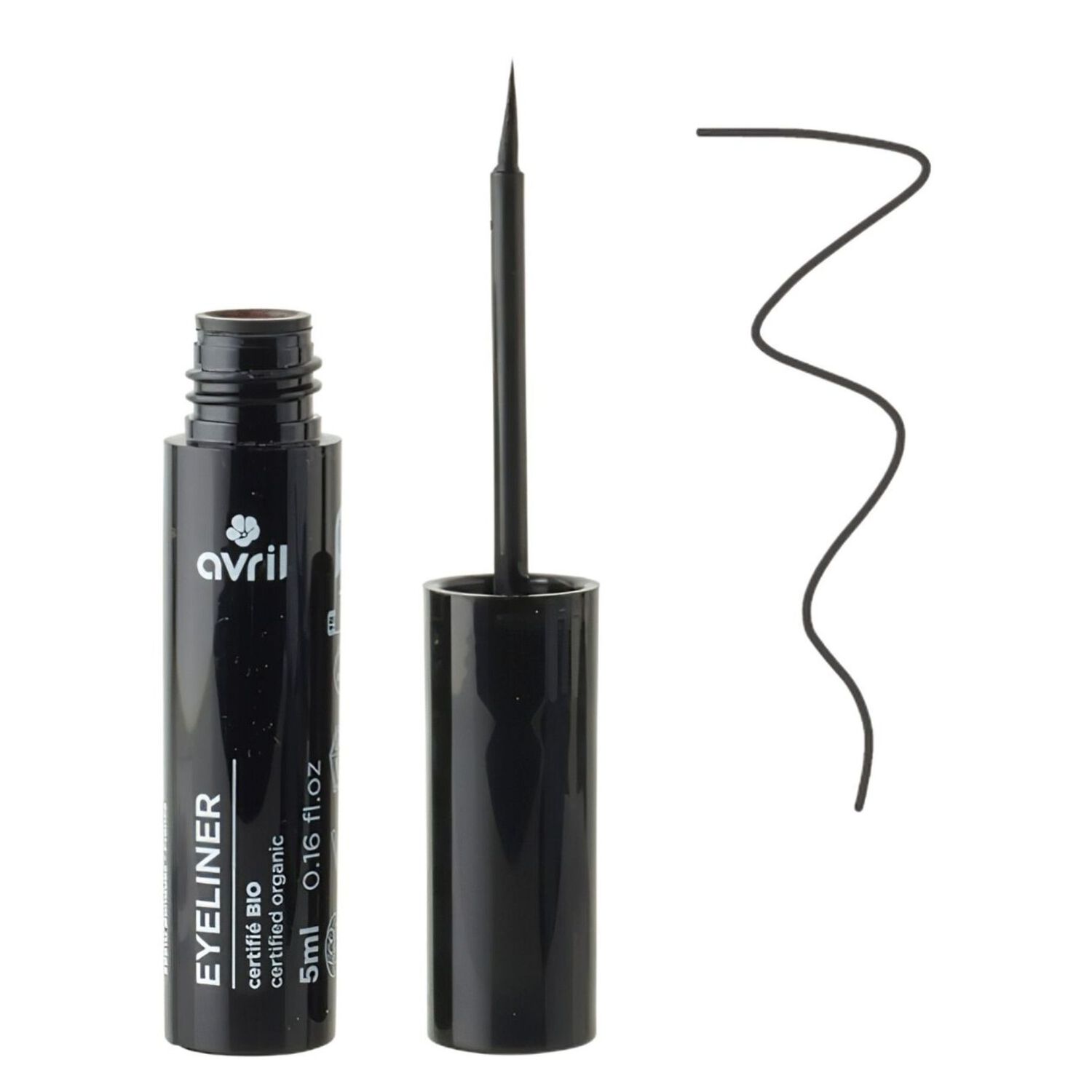 Eyeliner Noir 5 ml - Eyeliner Certifié bio
