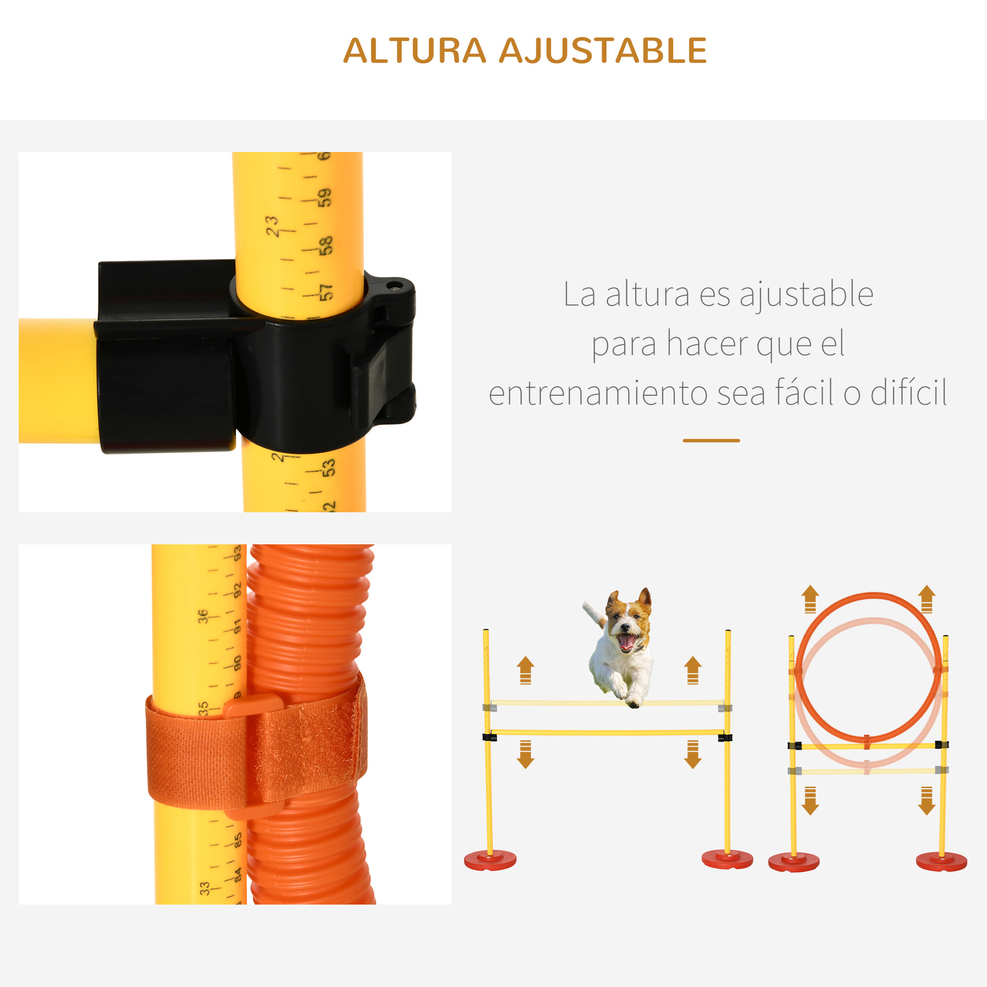 Pack Entrenamiento Perros de ABS PE con Salto y TunelAmarillo