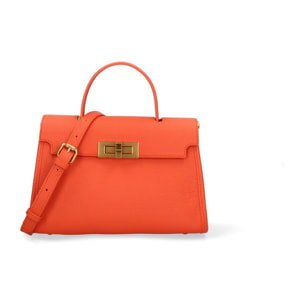 Borsa a mano da donna Made in Italy - Modello Embera Plus - 100% pelle - 28.0 x 17.0 x 9.0 cm