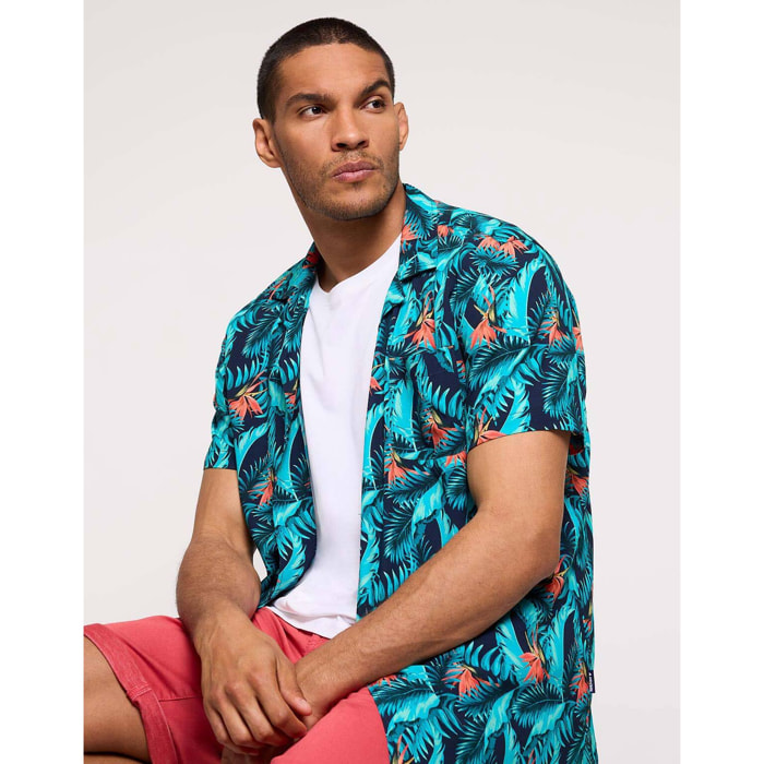 Camisa Manga Corta Azul - Amazonia