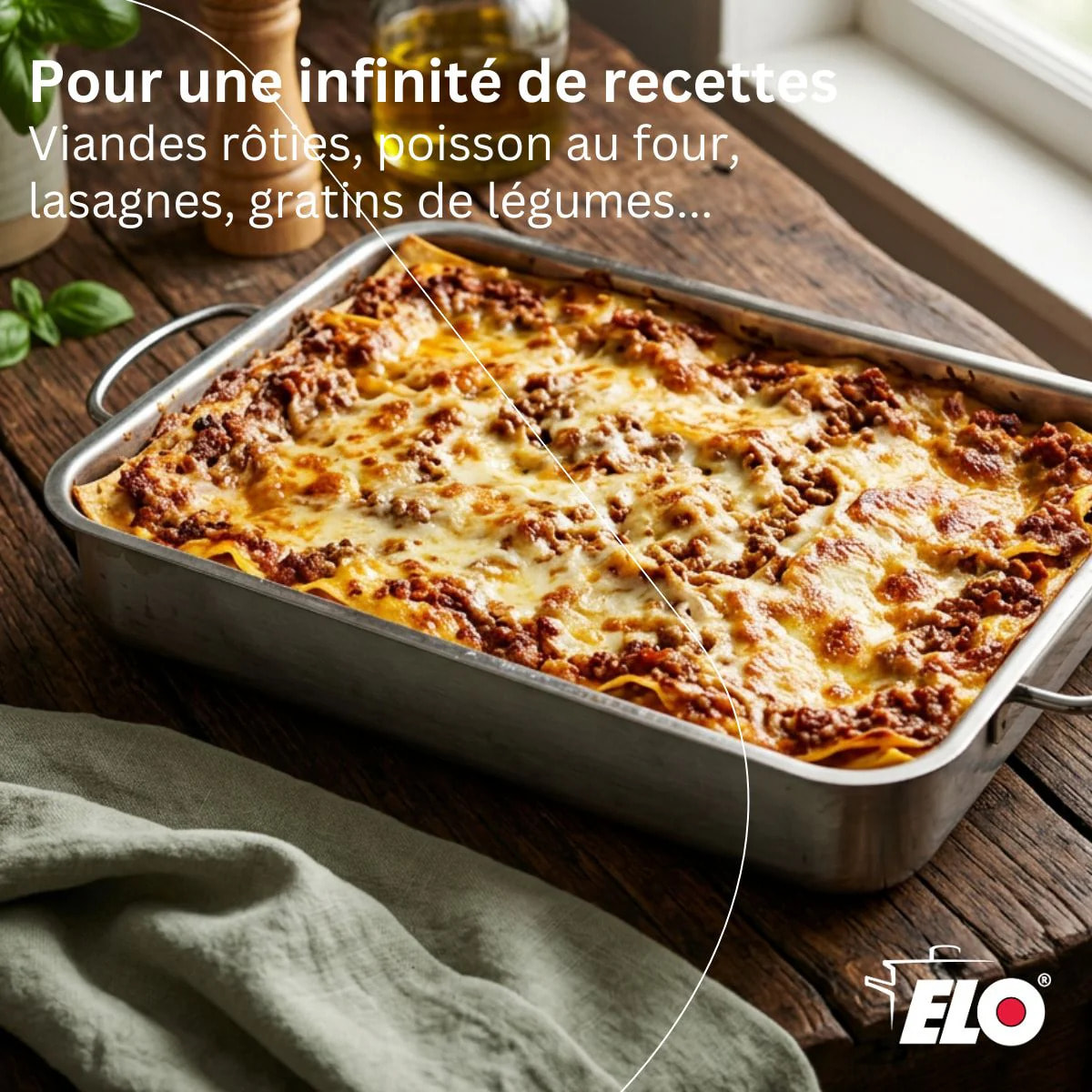 Plat à four acier inoxydable Elo Edition Red