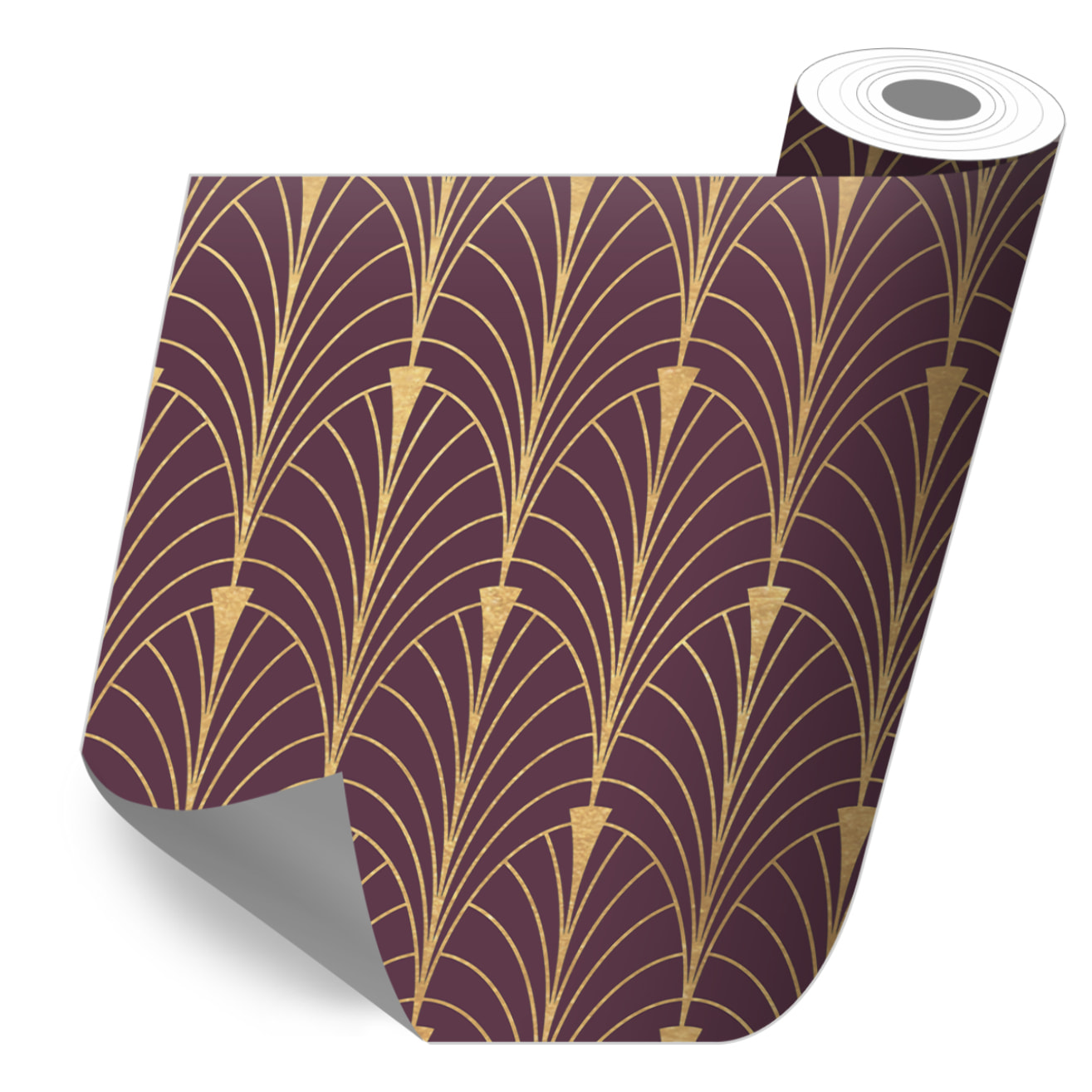 Stickers adhesivos de CERAMIKO - Art-decó in purple and gold 50x100