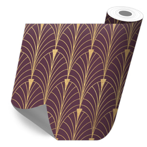 Stickers adhesivos de CERAMIKO - Art-decó in purple and gold 50x100