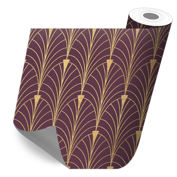 Stickers adhesivos de CERAMIKO - Art-decó in purple and gold 50x100