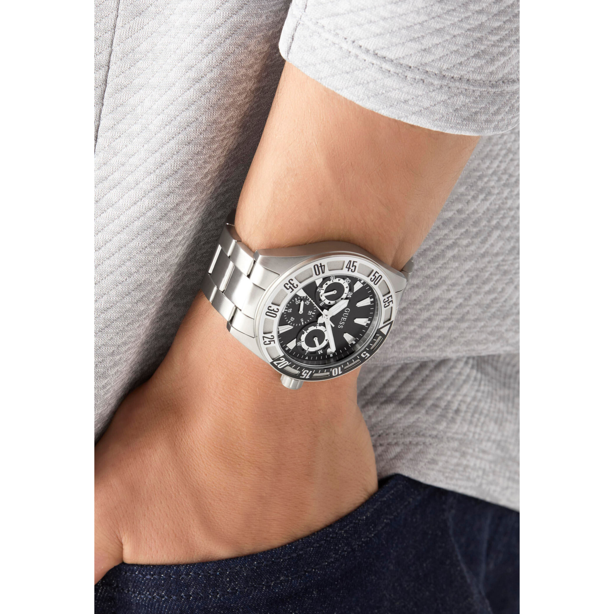 Guess Orologio Analogico Al Quarzo Letterman