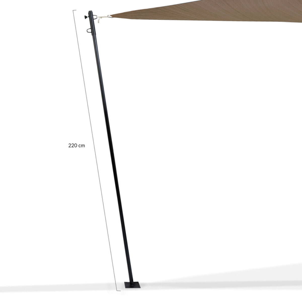 Poteau ajustable pour voile d'ombrage