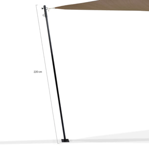 Poteau ajustable pour voile d'ombrage