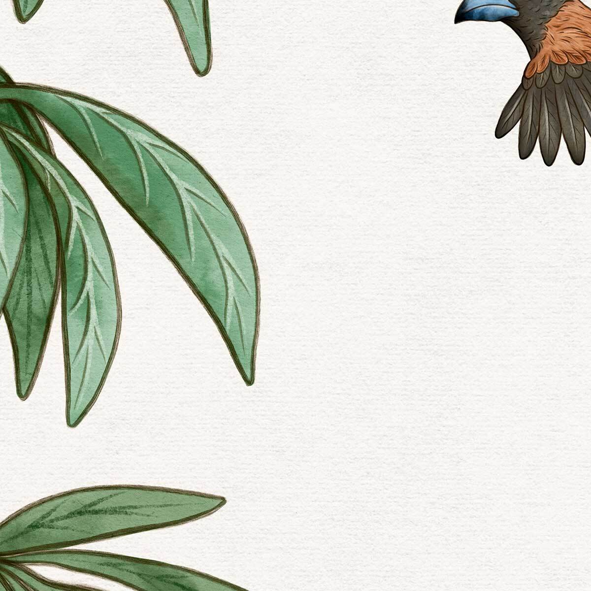 Papier peint panoramique petit dejeuner de girafe Intissé