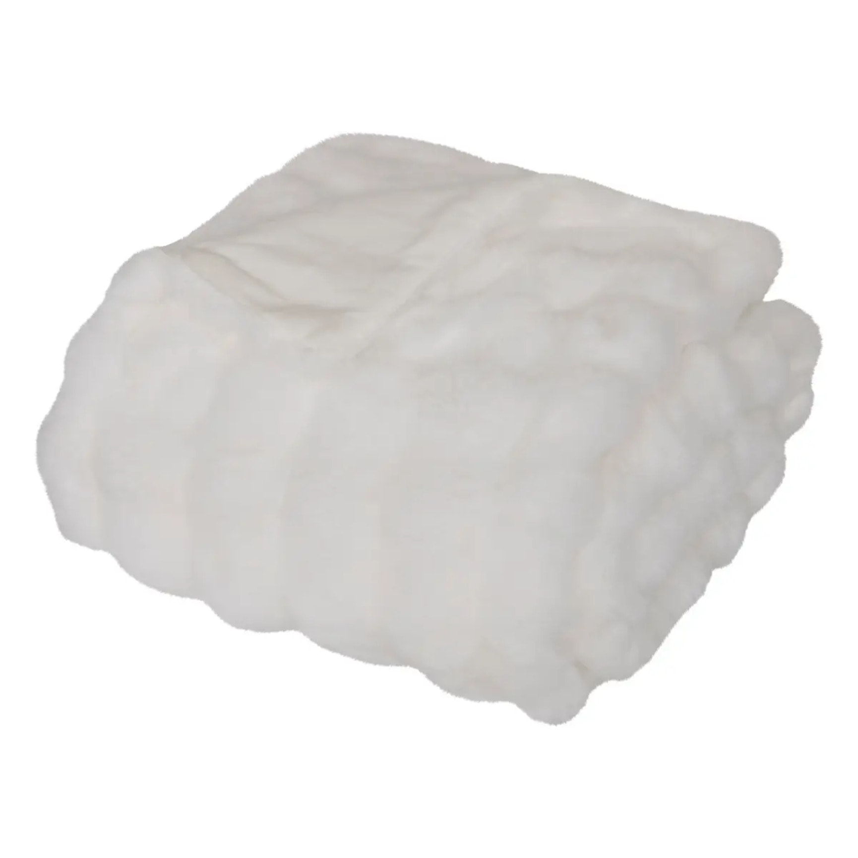 Plaid fausse fourrure 3D Zephy blanc 230x180cm