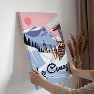 Tableau les alpes La Clusaz enneigé Toile imprimée