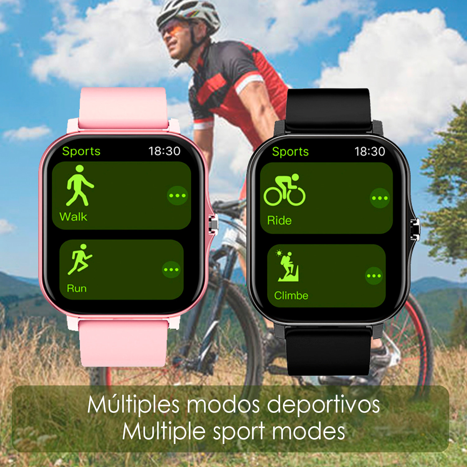 Smartwatch T13. Pantalla TFT de 1,83 pulgadas, llamada bluetooth, asistente de voz y modos de deporte.