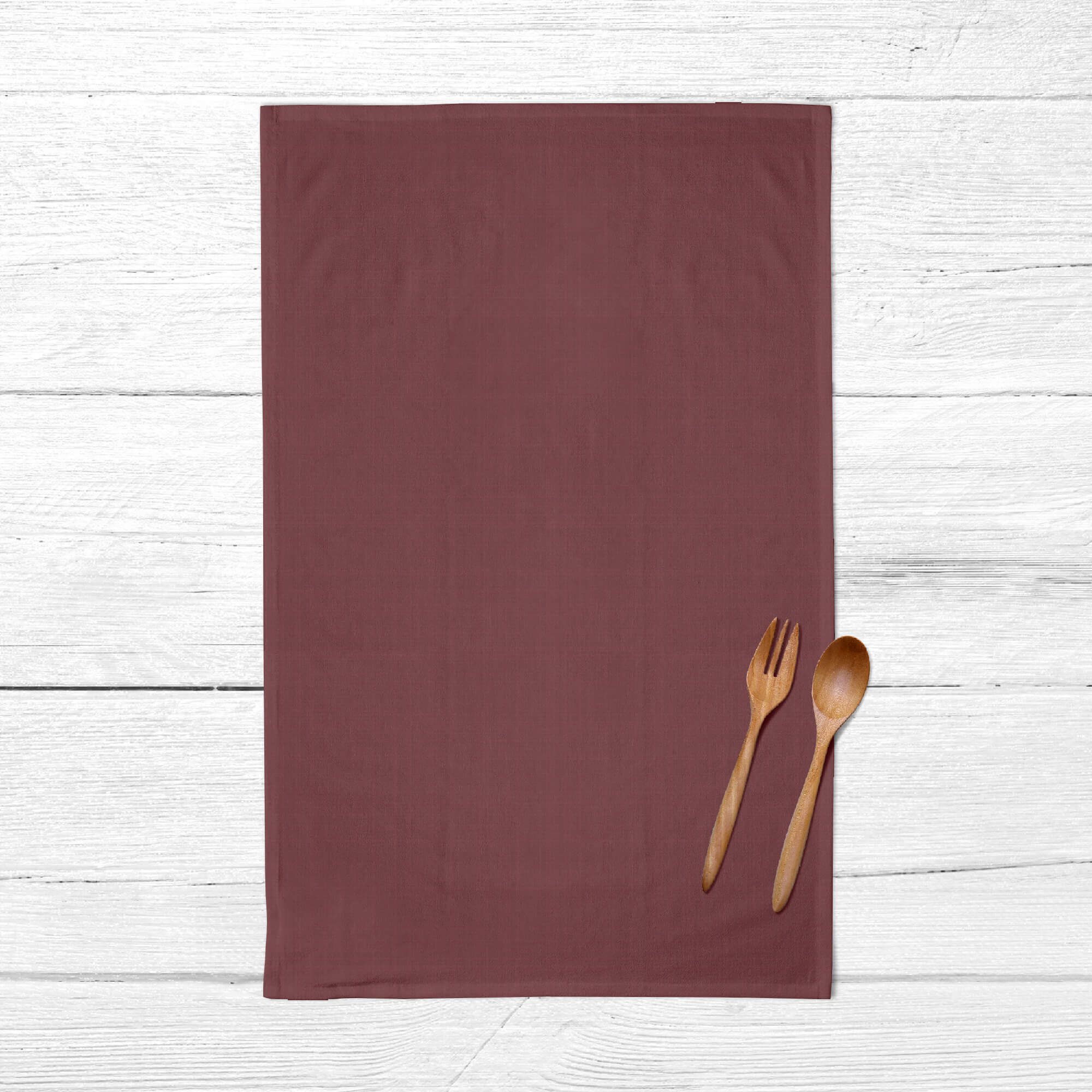 Pack de 2 torchons de cuisine 100% lin Bordeaux 45x70 cm