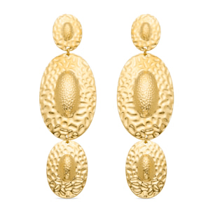 Pendientes Lux by Lux acabadoss en oro amarillo 18K