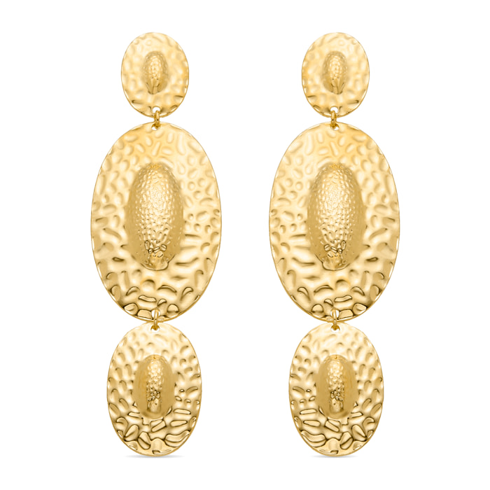 Pendientes Lux by Lux acabadoss en oro amarillo 18K