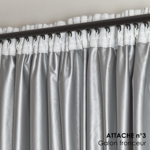 Rideau thermique et occultant accroche 3-en-1 LUZ - Rose