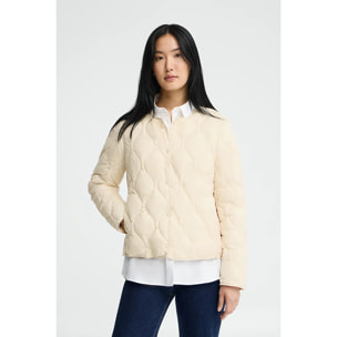Chaqueta ultraligera Paloma color crema con logo Polo Club
