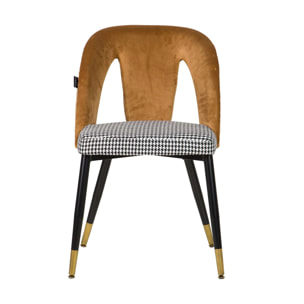 Silla Tachuelas Velvet Amarillo Stowe 49x54x82 Cm