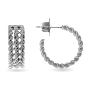 Pendientes Lux by Lux acabadoss en rodio