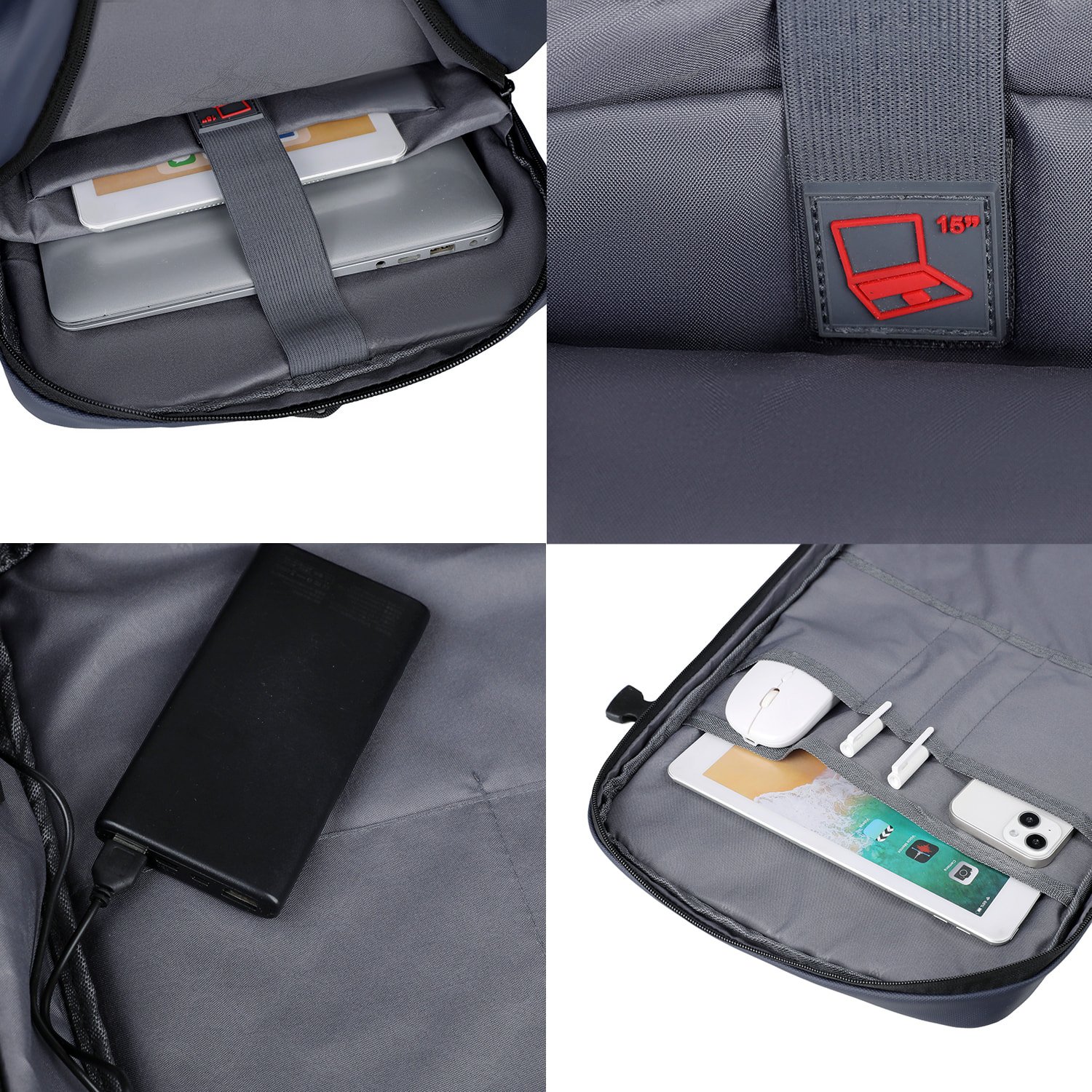 Mochila de cabina de viaje con gran capacidad y multicompartimento. Alta resistencia, impermeable y con conexión USB.